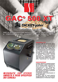 deplian misuratore cereali GAC 500 XT Dickey john